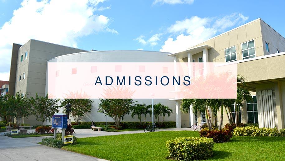 College of Business complex and map with admissions information