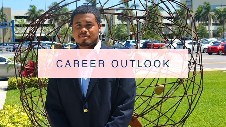 Accounting student pondering career outlook opportunities